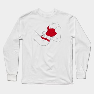 Woman line art Long Sleeve T-Shirt